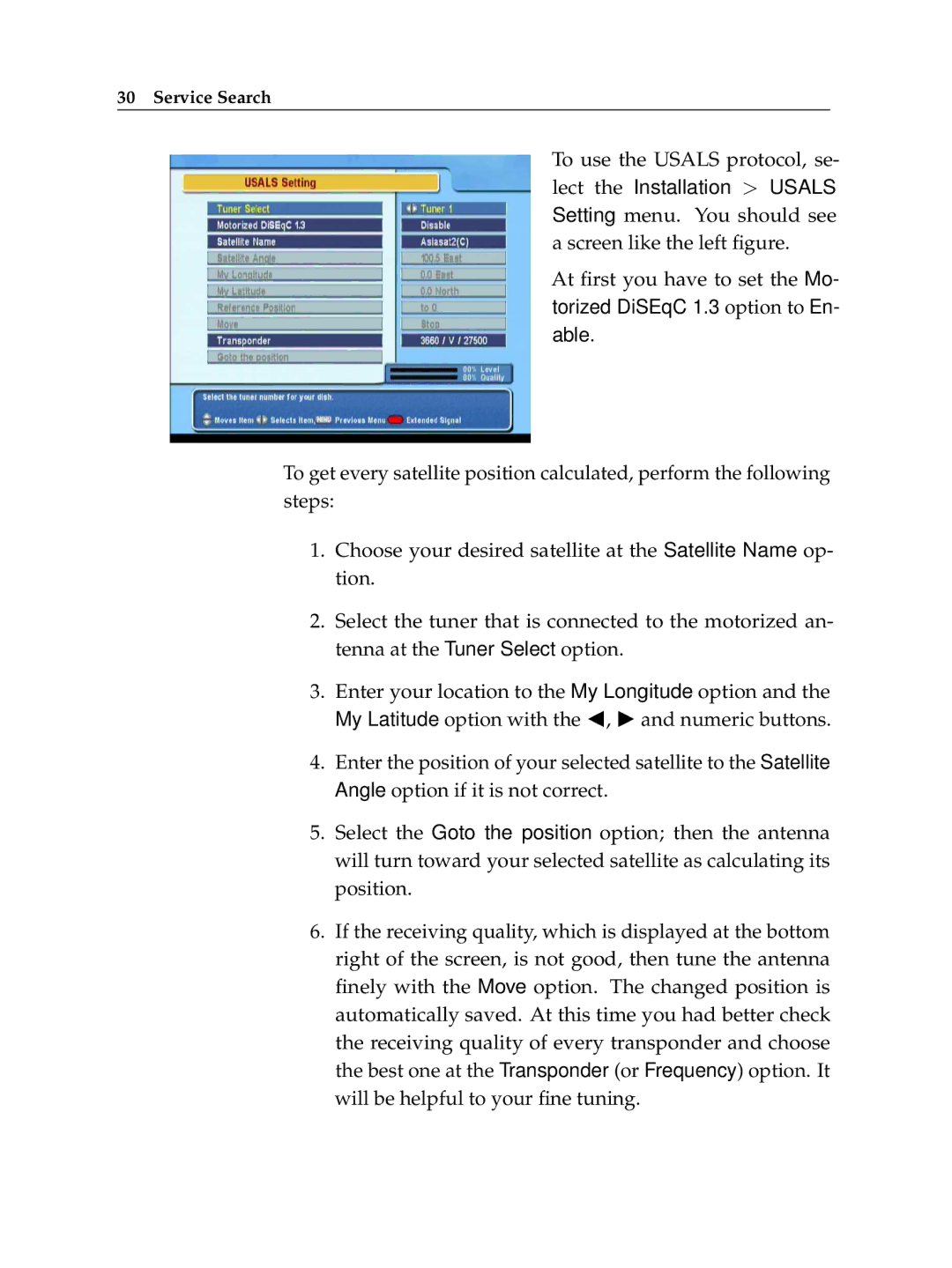 Topfield TF 6060 CI manual Service Search 