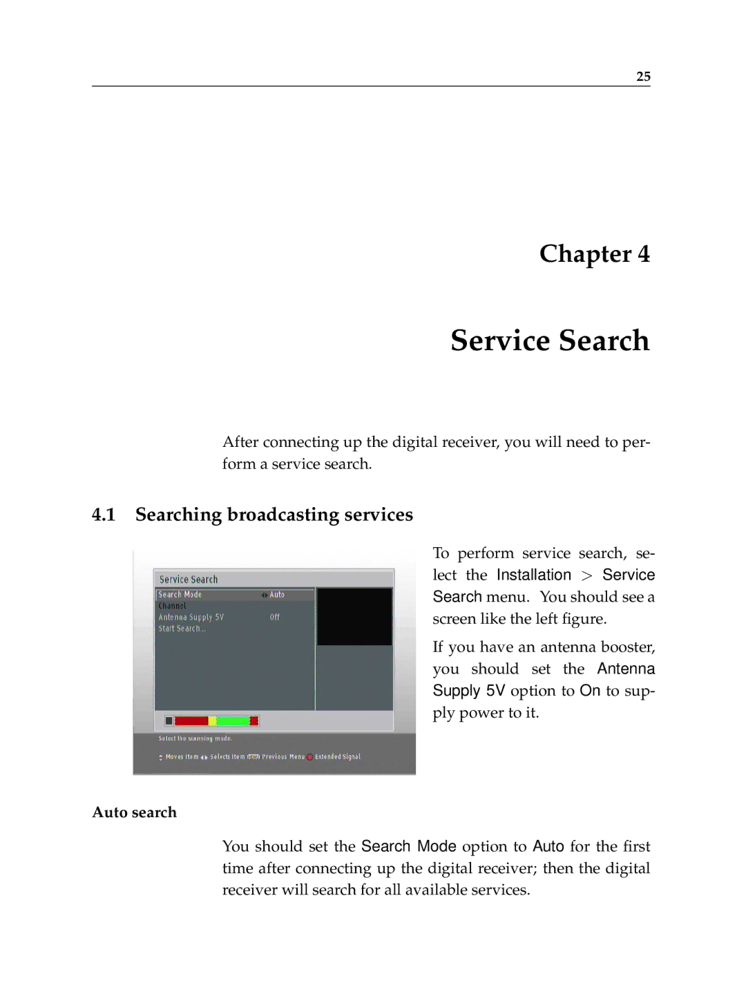 Topfield TF 7000 HD PVRt manual Service Search, Searching broadcasting services 