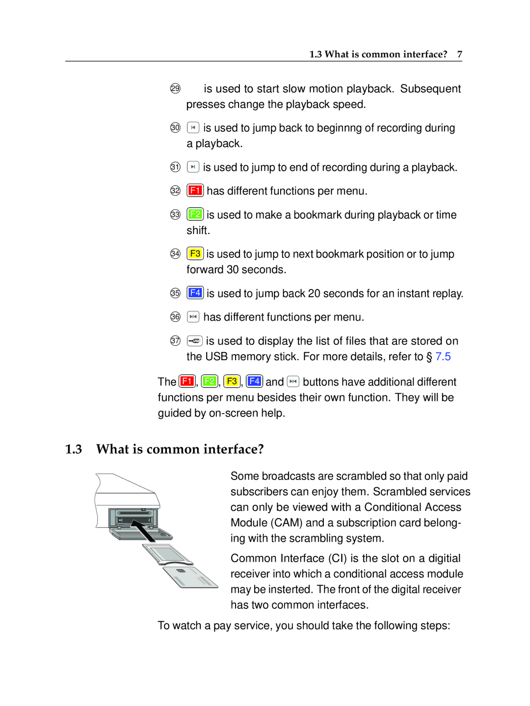 Topfield TF 7710 HD PVR, TF 7700 HD PVR manual What is common interface? 