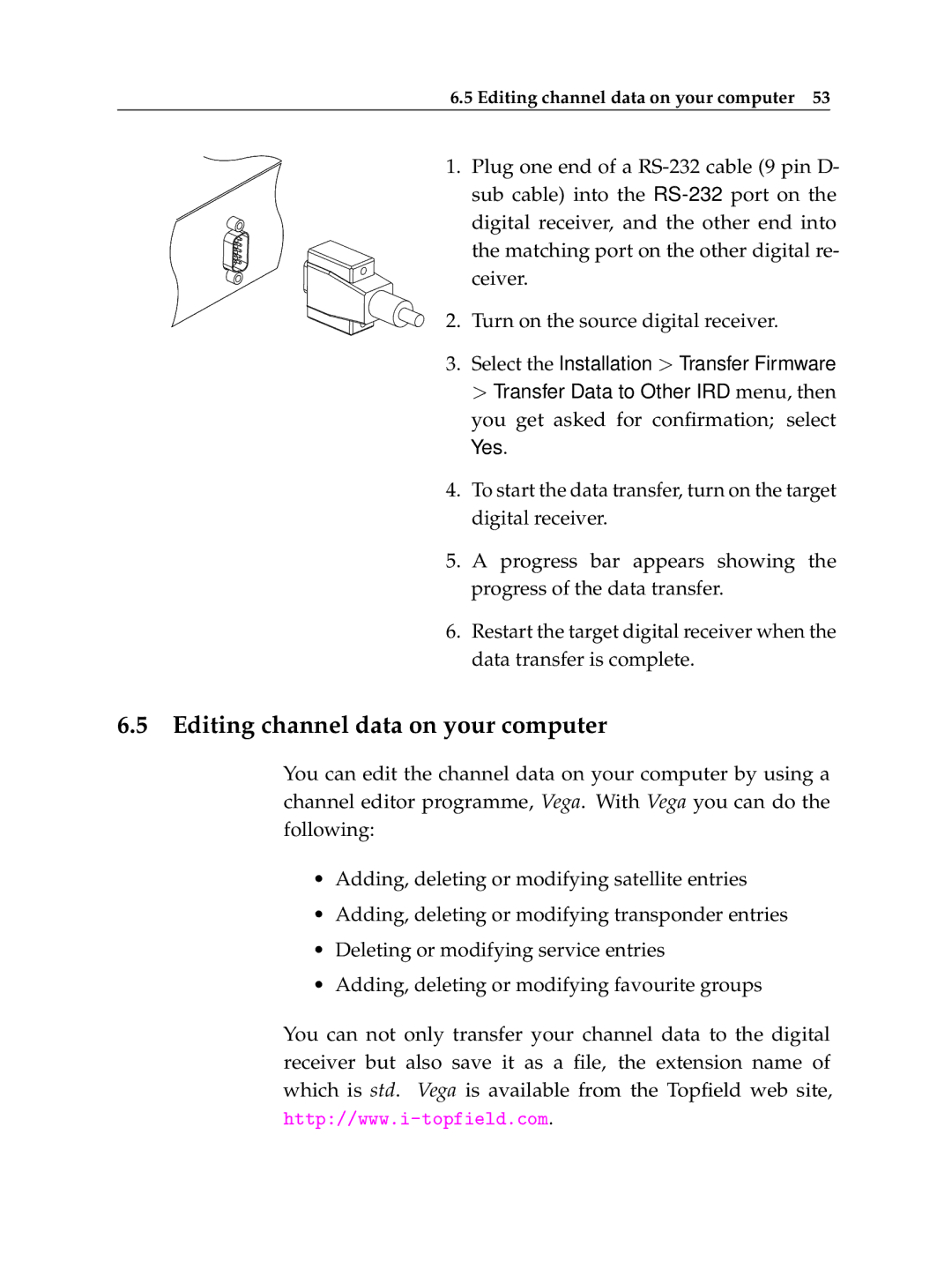 Topfield TF 7710 HD PVR, TF 7700 HD PVR manual Editing channel data on your computer 