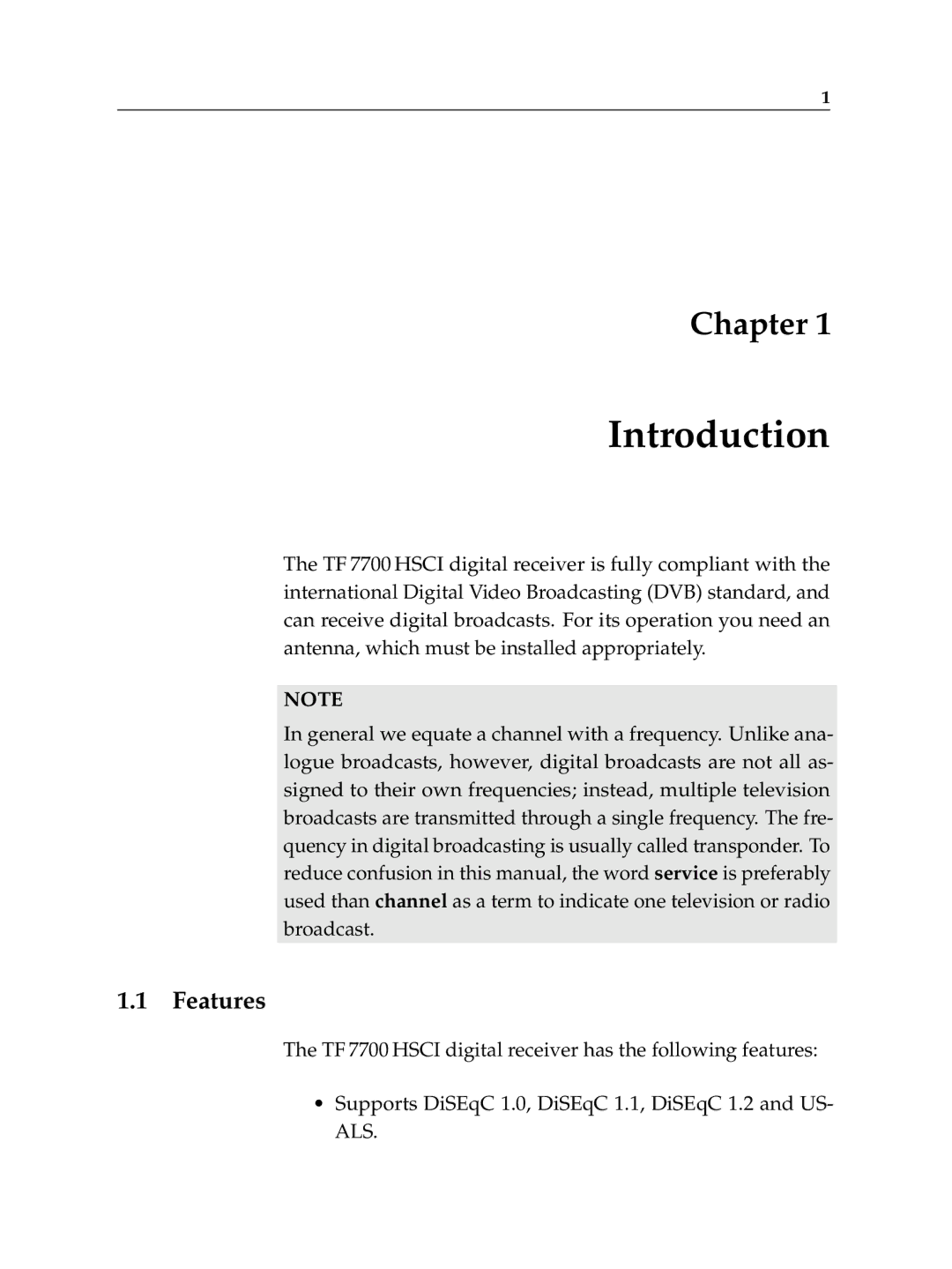 Topfield TF 7700 HSCI manual Introduction, Features 