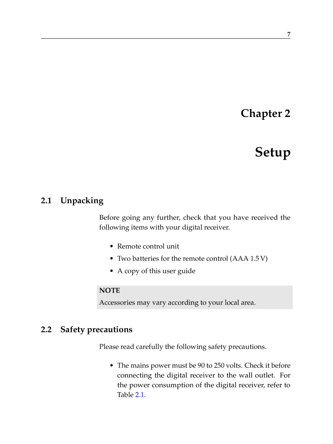 Topfield TF 7710 HSCI, TF 7720 HSCI manual Setup, Unpacking, Safety precautions 