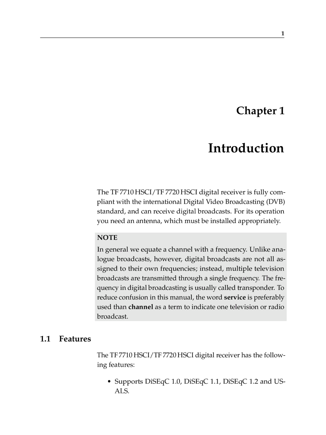 Topfield TF 7710 HSCI, TF 7720 HSCI manual Introduction, Features 