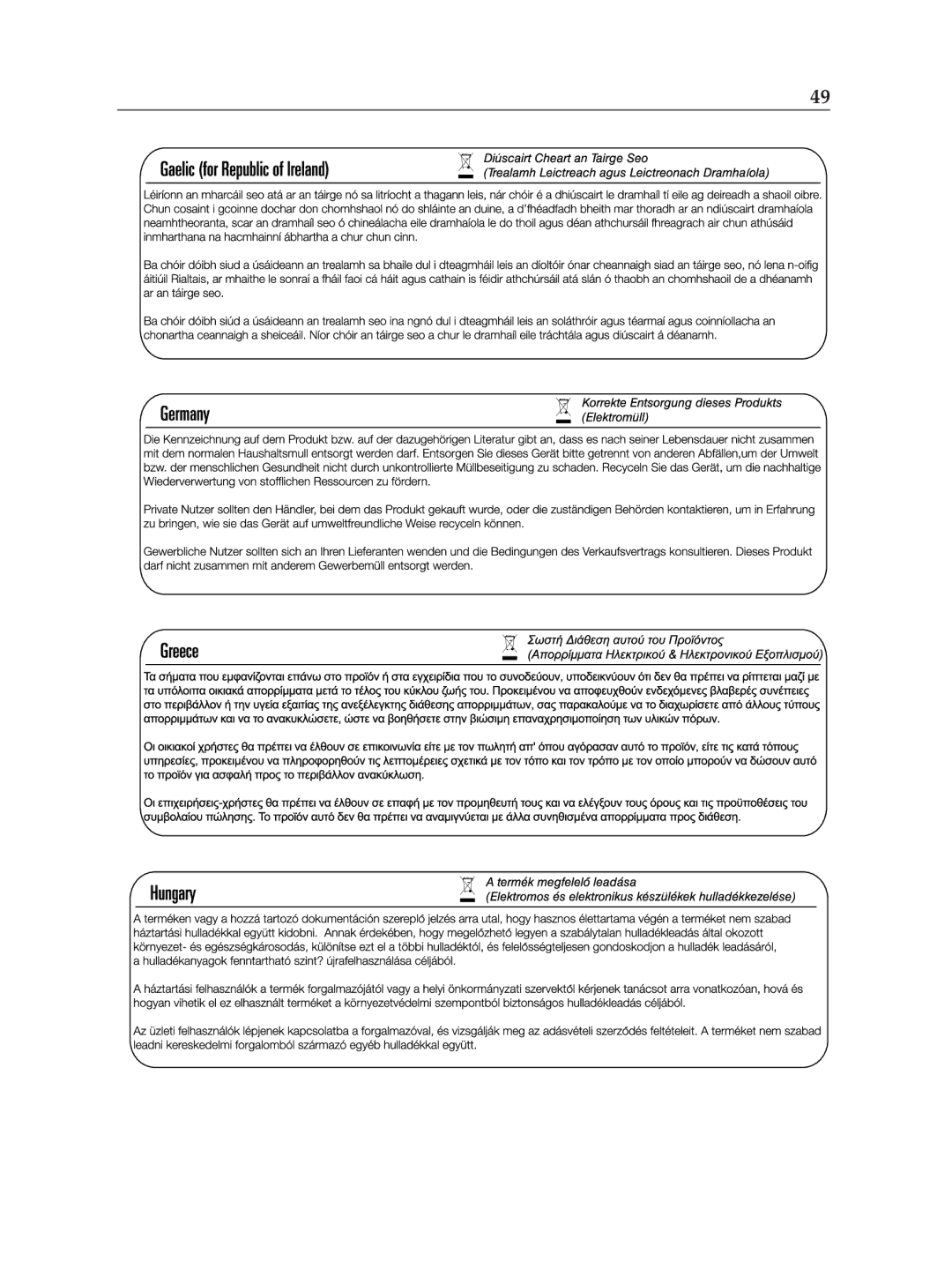 Topfield TF6000F user manual 