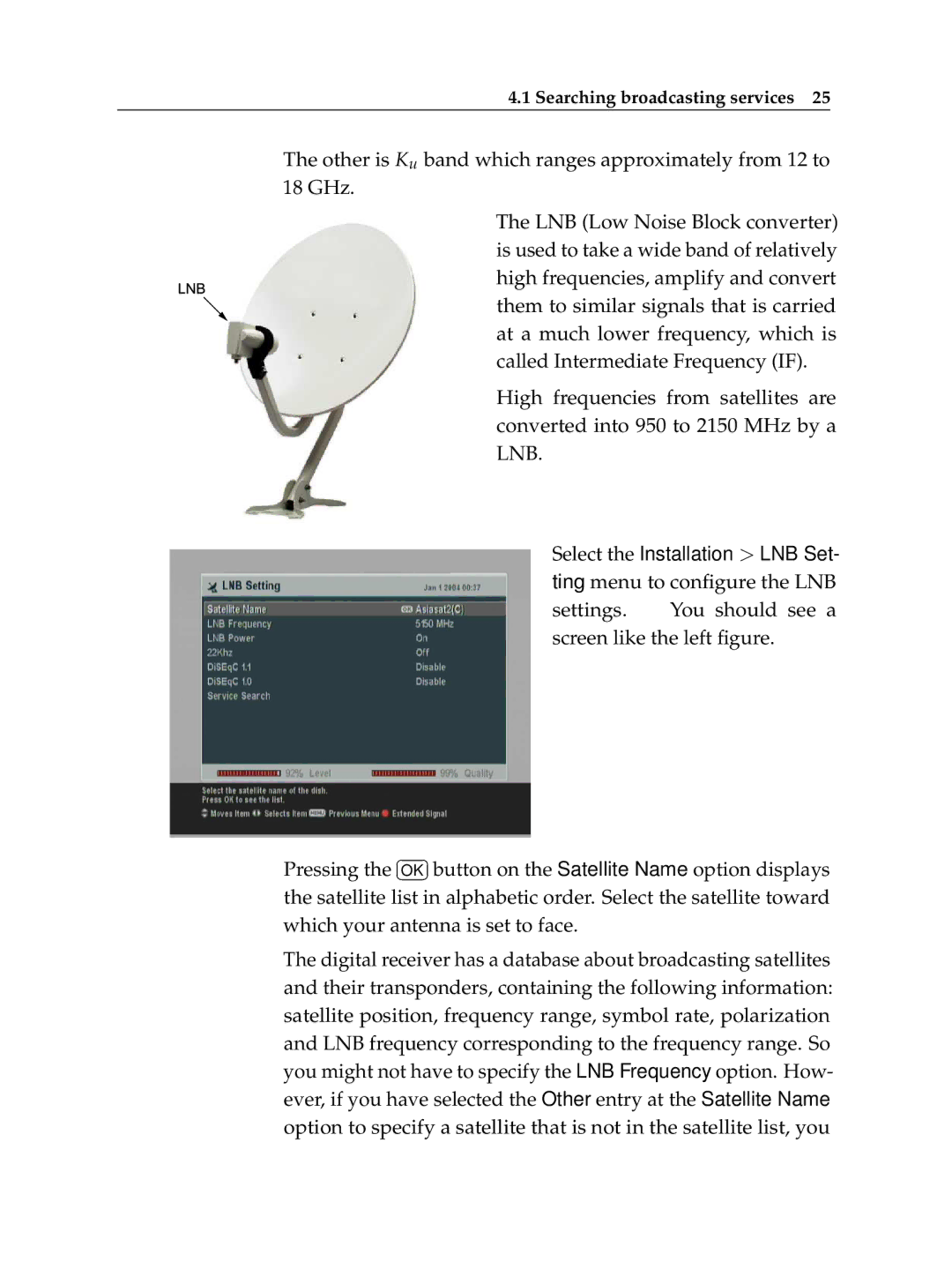 Topfield TF6400IR manual Searching broadcasting services 