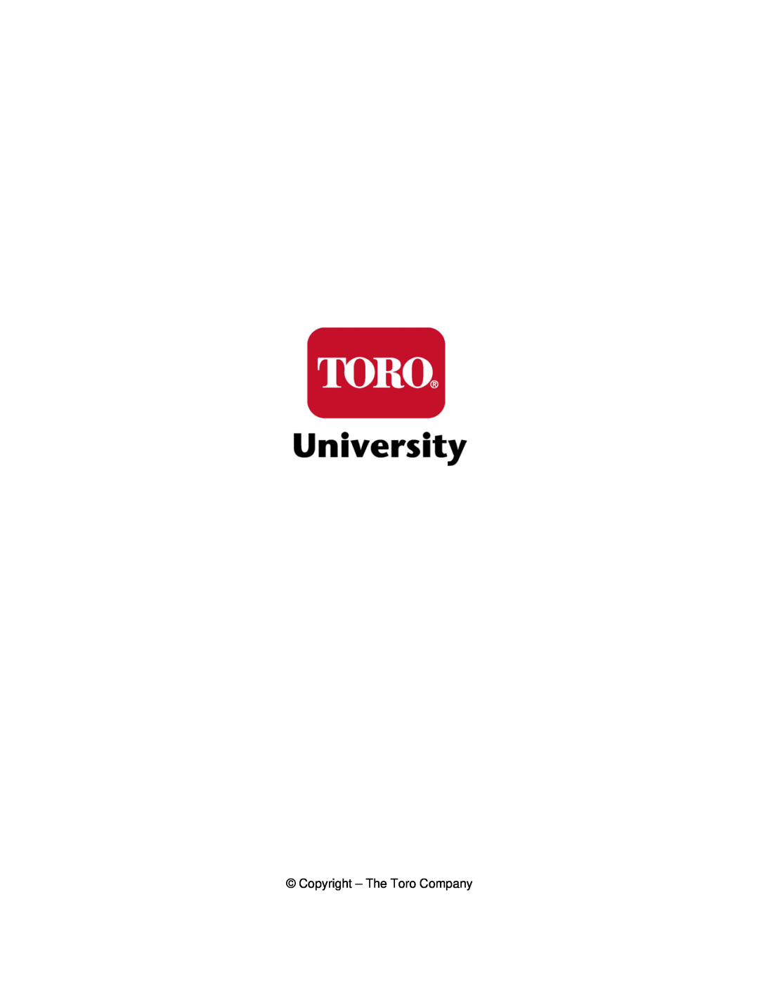 Toro 09167SL manual Copyright - The Toro Company 