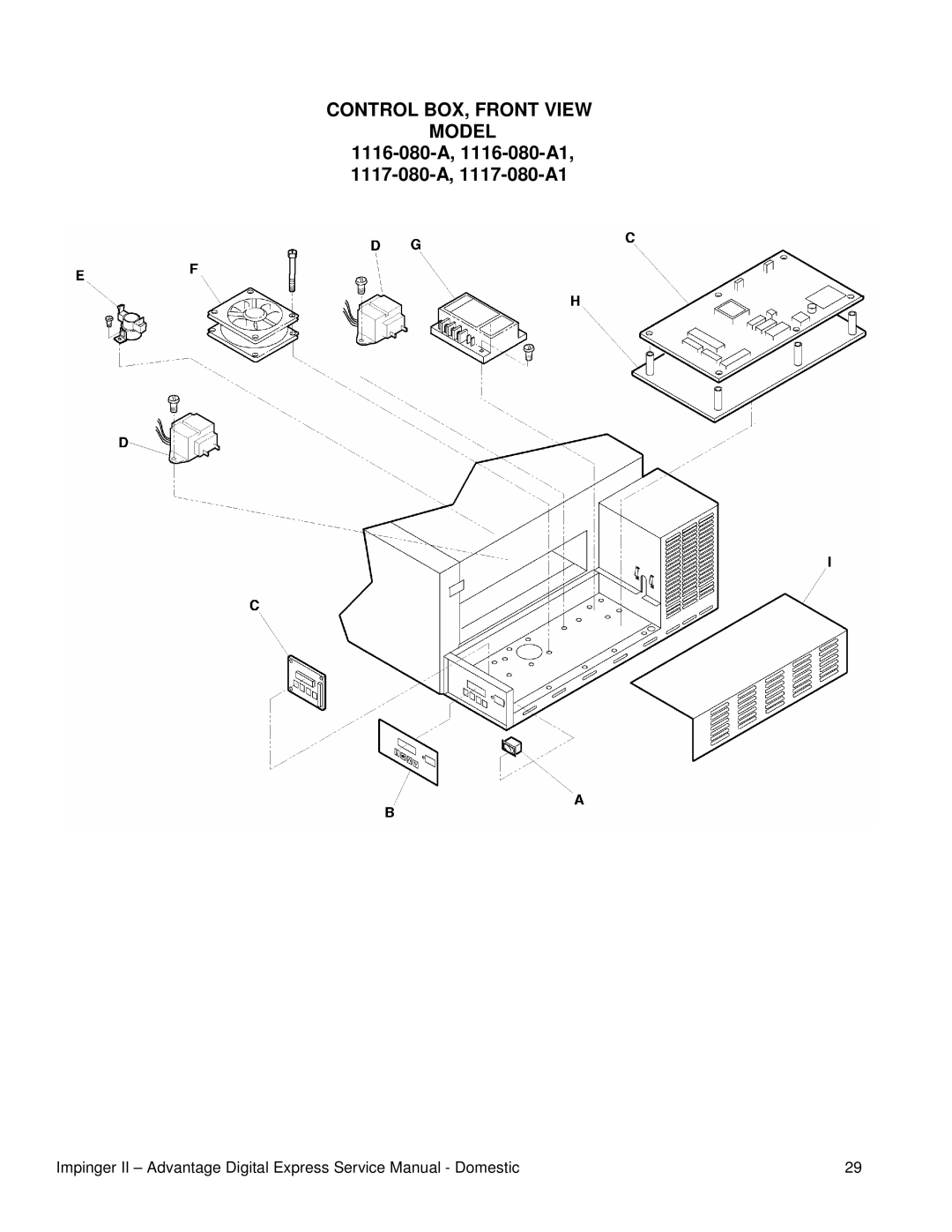 Toro 1132-080-A1, 1133-080-A, TRUE, 1130-080-A1, 1131-08H-A, 1116-080-A1, 1131-080-A1, 1132-08H-A Control BOX, Front View Model 