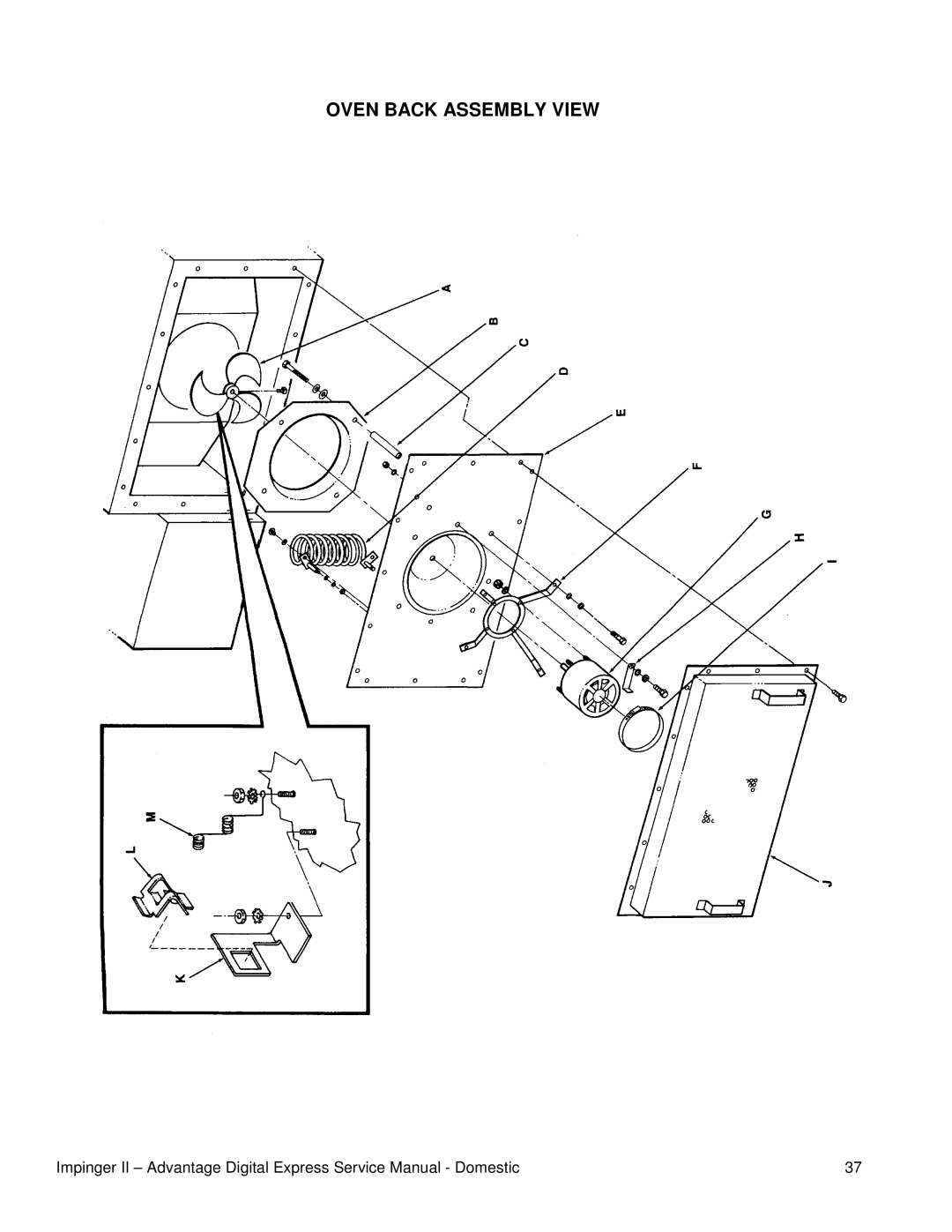 Toro 1132-08H-A, 1133-080-A, 1132-080-A1, TRUE, 1130-080-A1, 1131-08H-A, 1116-080-A1, 1131-080-A1 Oven Back Assembly View 