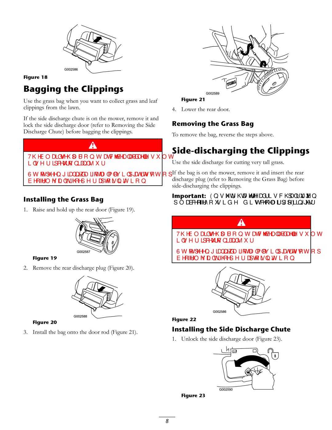 Toro 20016 owner manual Bagging the Clippings, Side-discharging the Clippings 