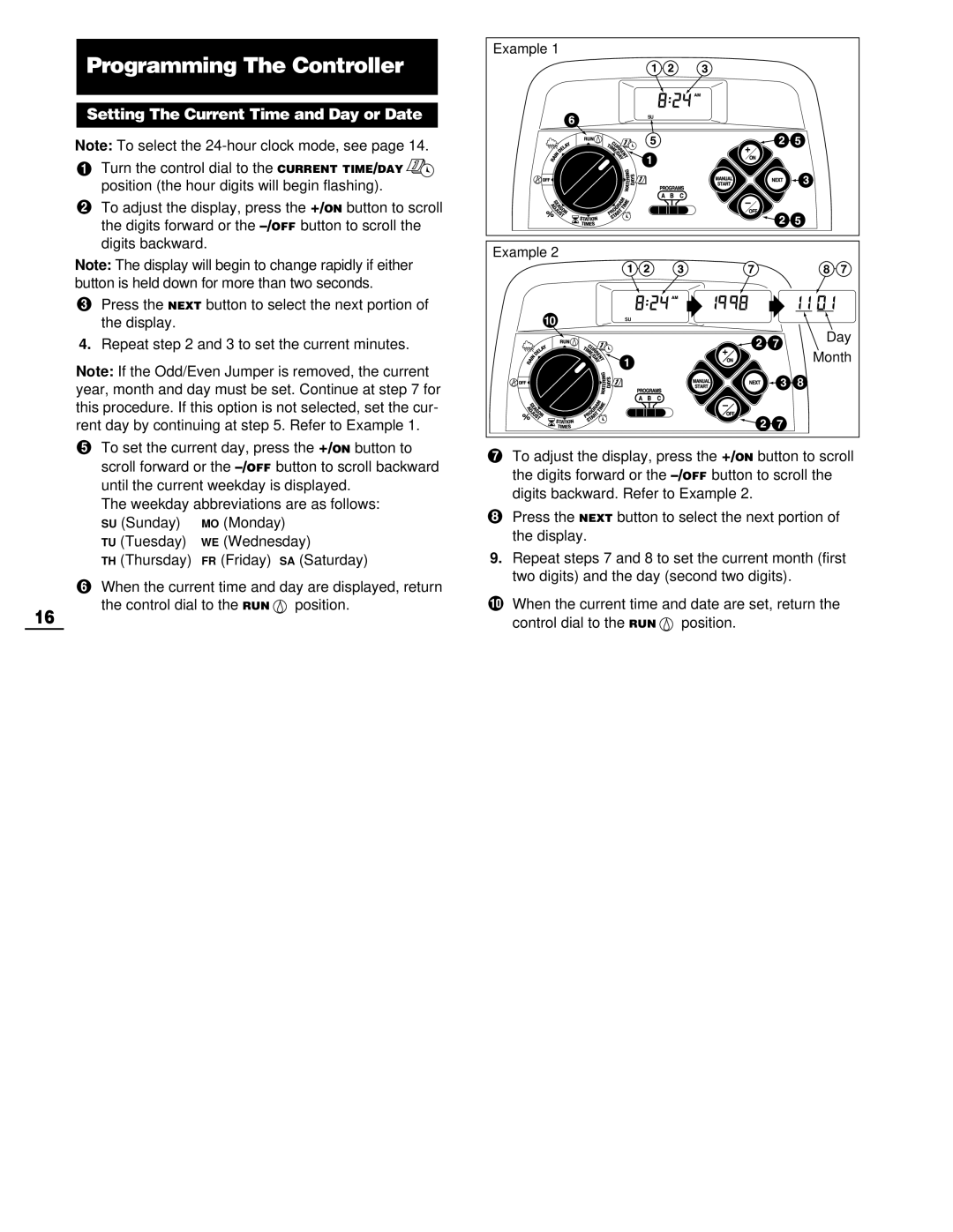 Toro 212 manual Programming The Controller 