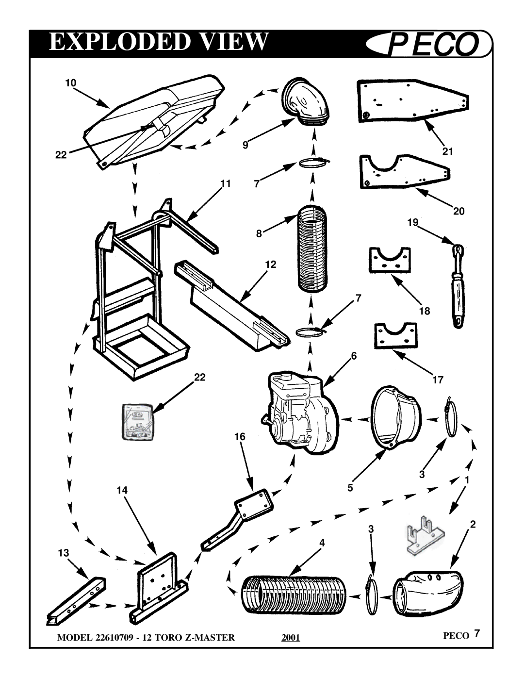 Toro 22610709, 22610712 owner manual Exploded View 