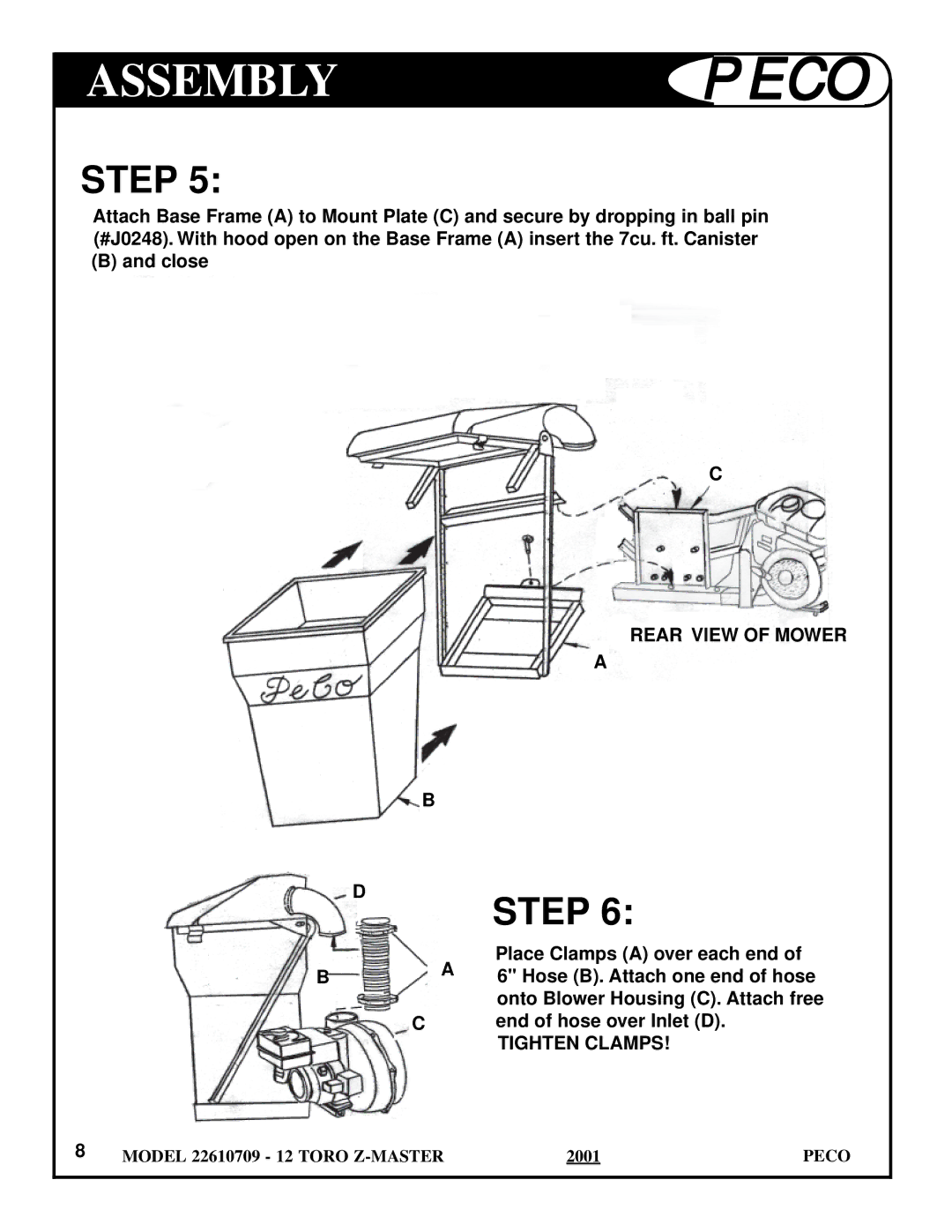 Toro 22610712, 22610709 owner manual Rear View of Mower 