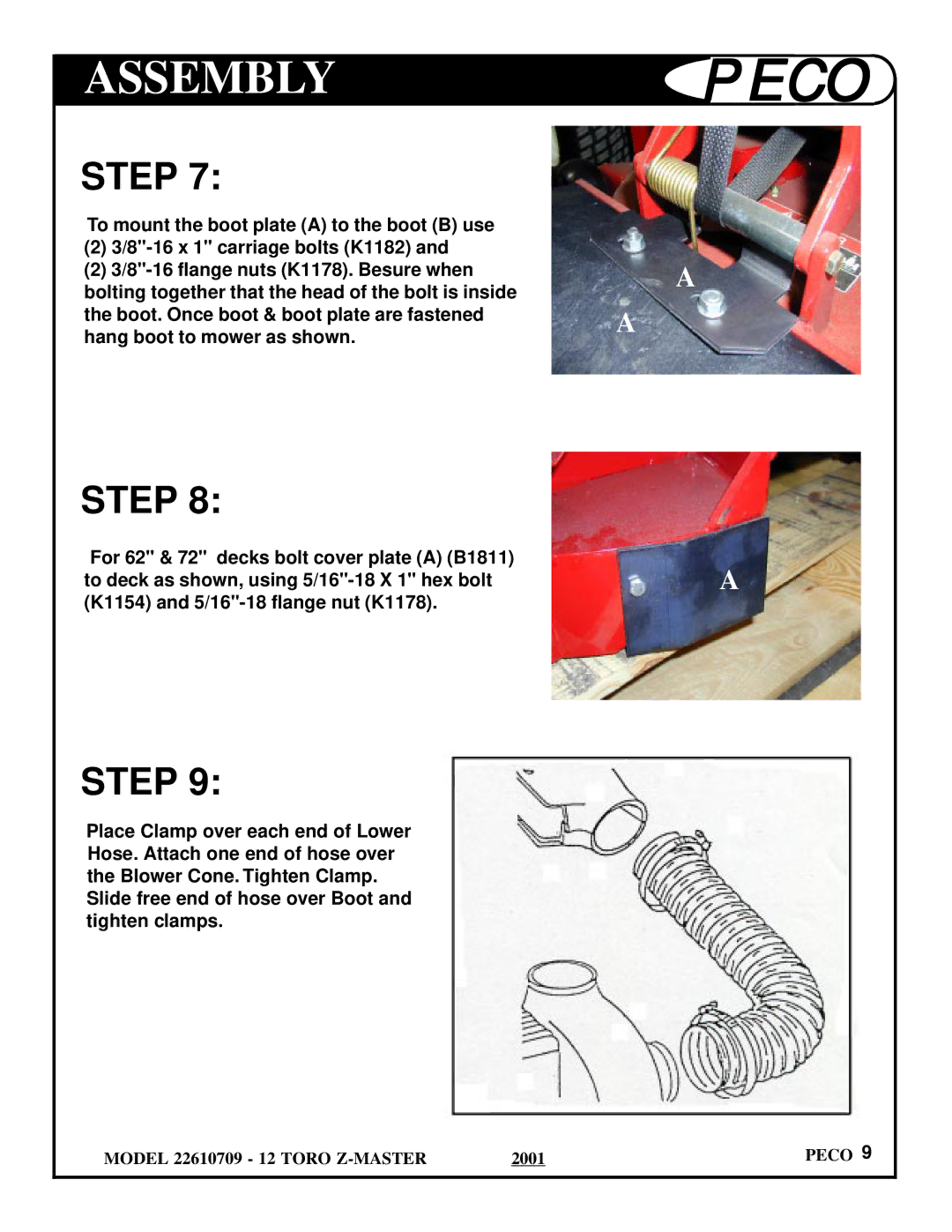 Toro 22610709, 22610712 owner manual Assemblypeco 