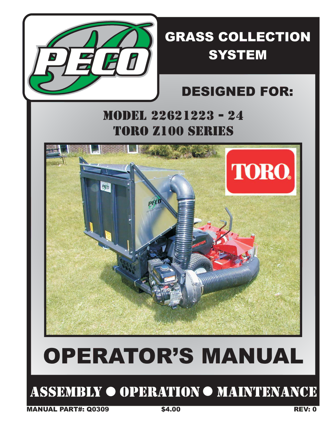 Toro 22621223-24 manual Peco 