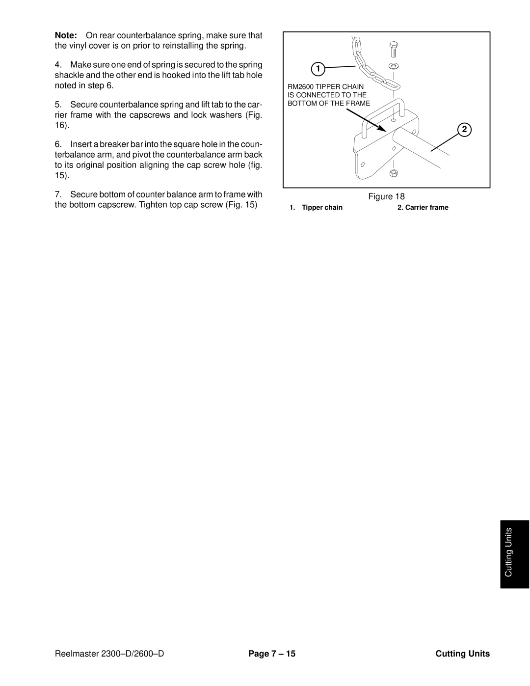 Toro 2600D, 2300-D service manual Tipper chain 