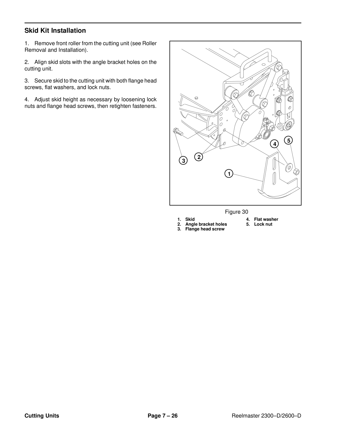 Toro 2300-D, 2600D service manual Skid Kit Installation 