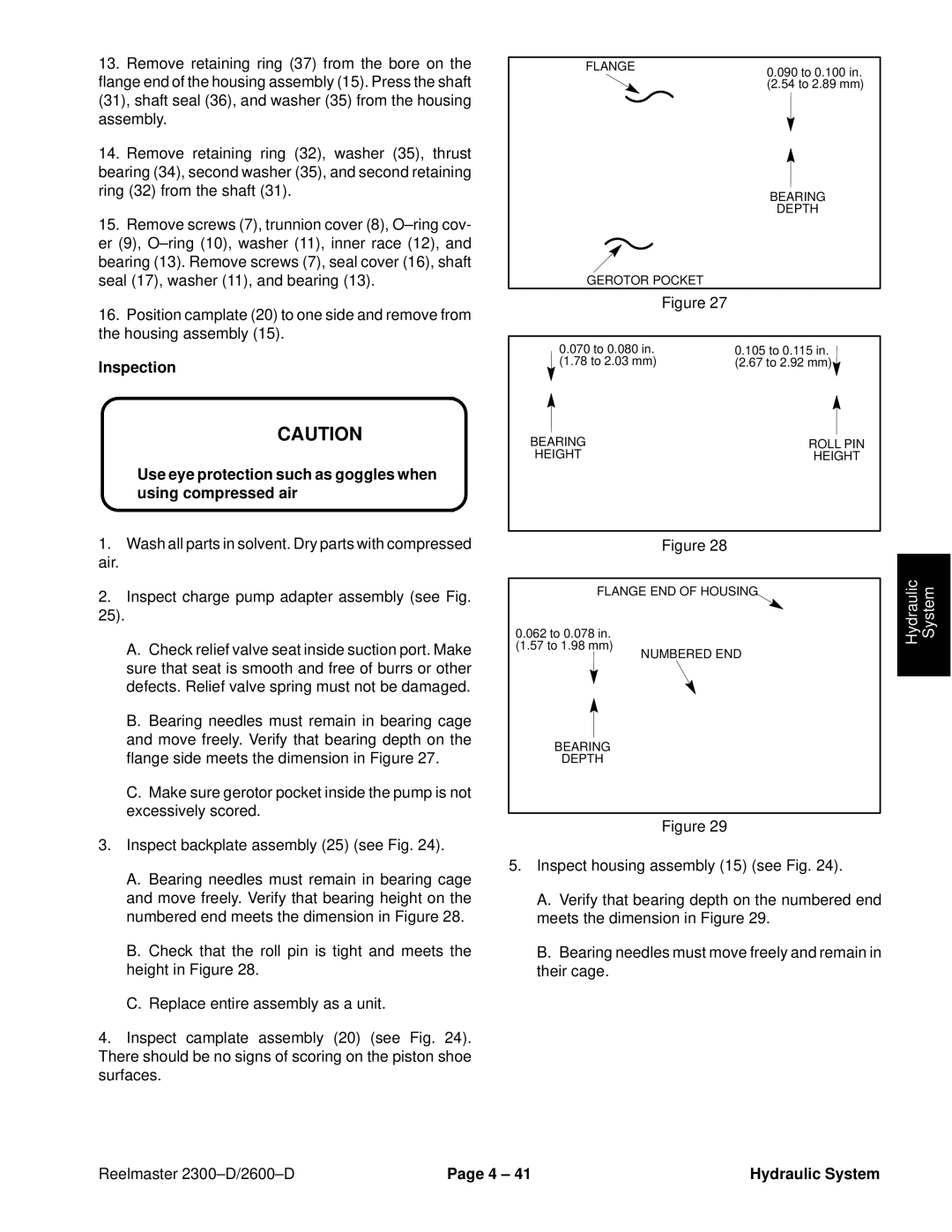 Toro 2600D, 2300-D service manual Hydraulic System 