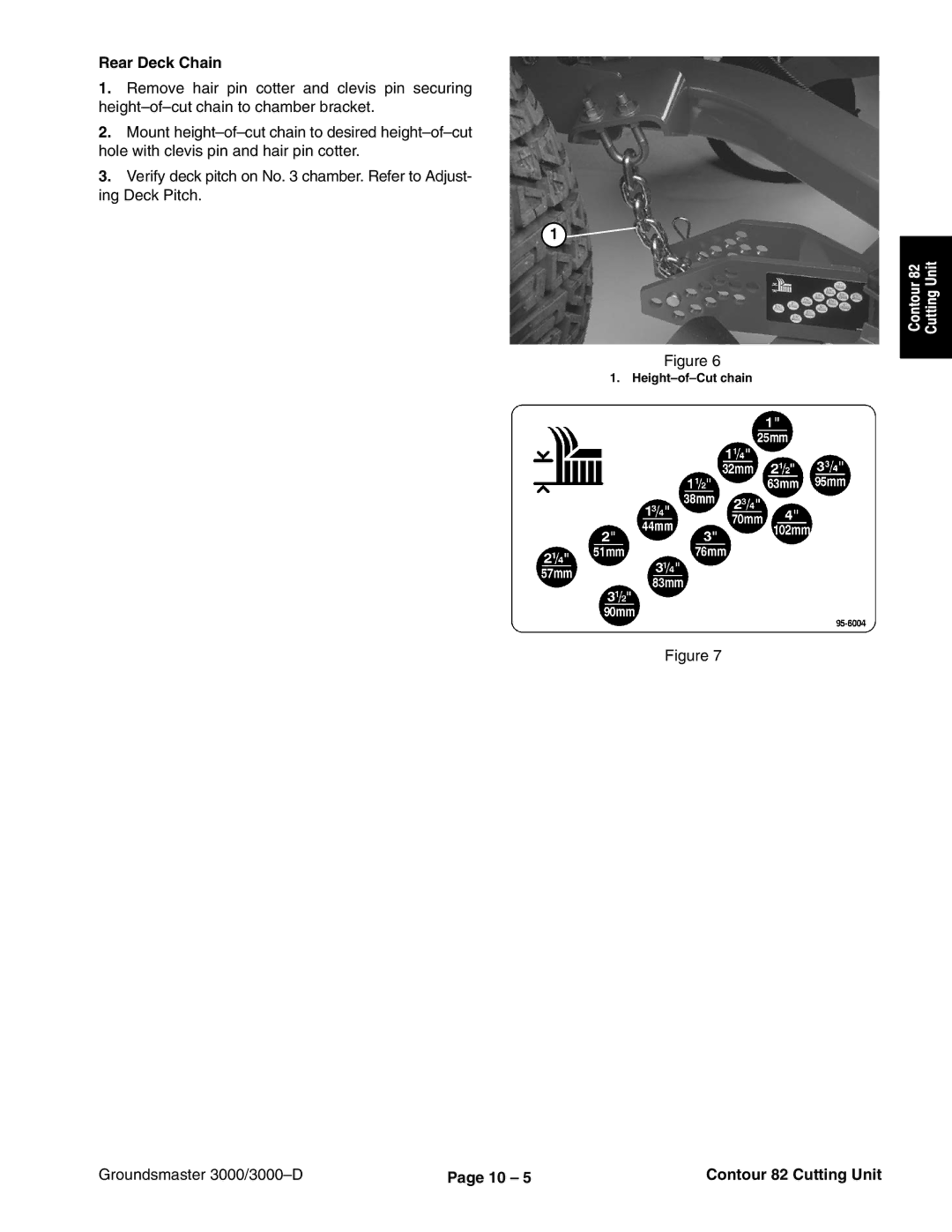 Toro 3000D manual Rear Deck Chain 