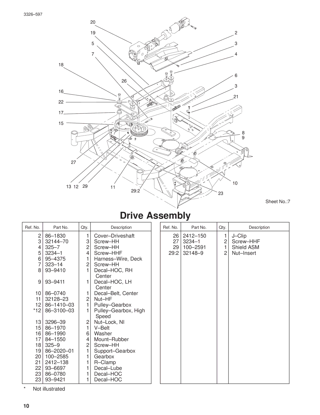 Toro 30402210000001 and Up manual Drive Assembly 