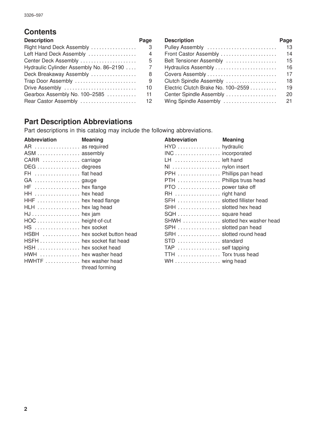 Toro 30402210000001 and Up manual Contents 