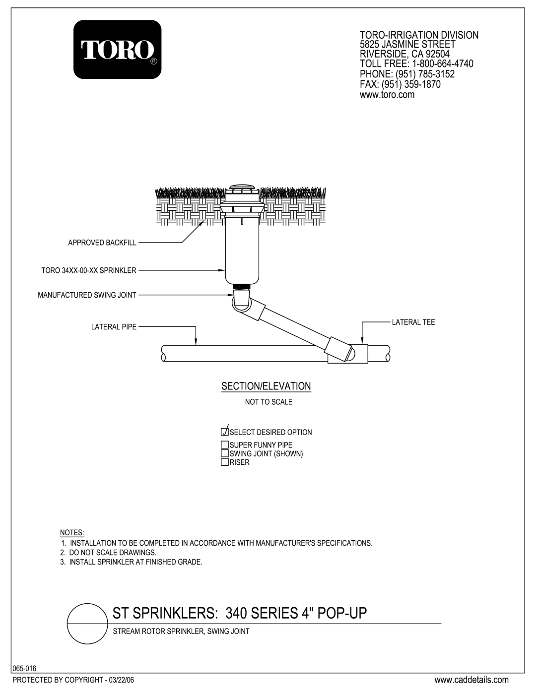 Toro 340 manual 