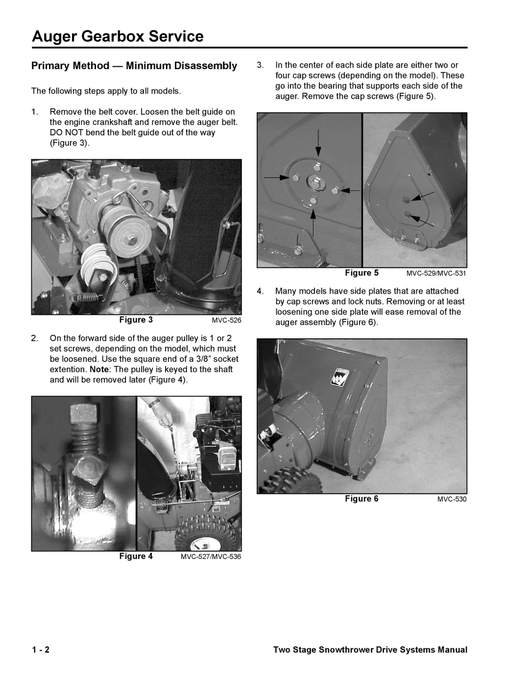 Toro 38080, 38065 manual Primary Method Minimum Disassembly 