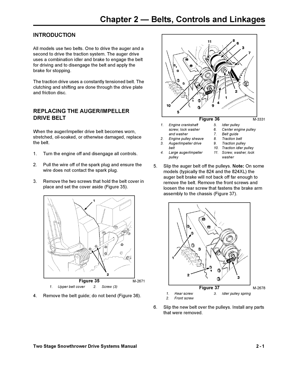 Toro 38065, 38080 manual Introduction, Replacing the AUGER/IMPELLER Drive Belt 