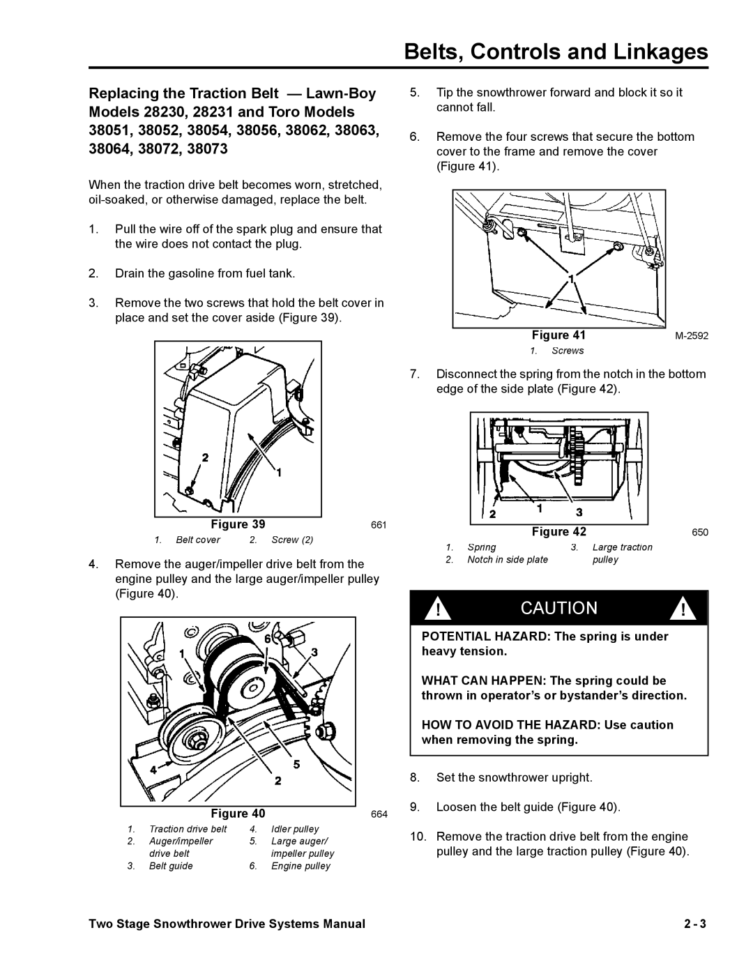 Toro 38065, 38080 manual Belt cover 