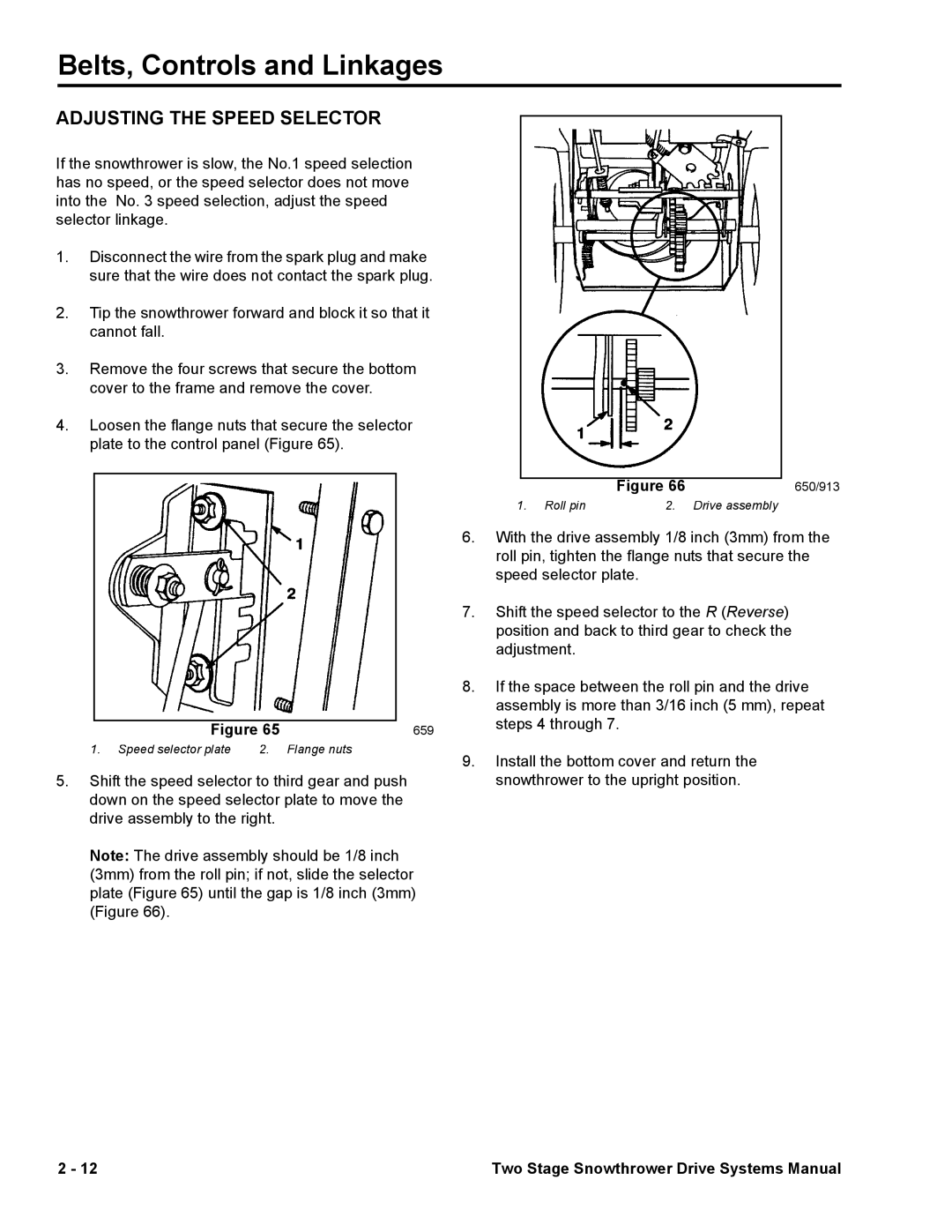 Toro 38080, 38065 manual Adjusting the Speed Selector 