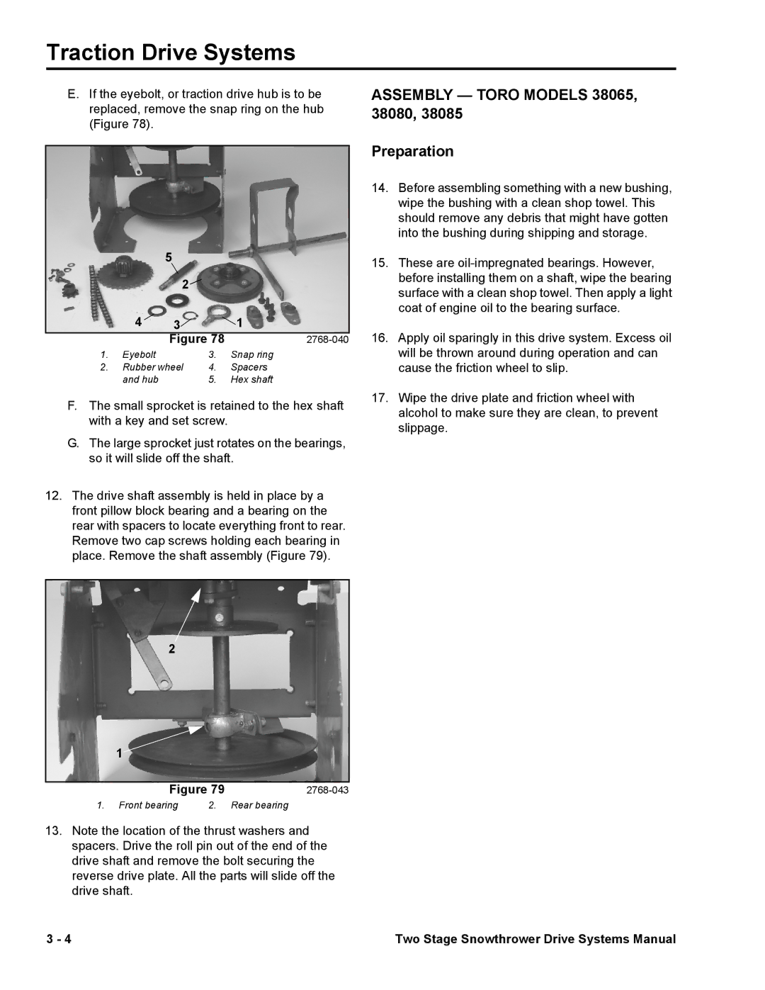 Toro manual Assembly Toro Models 38065, 38080 Preparation 