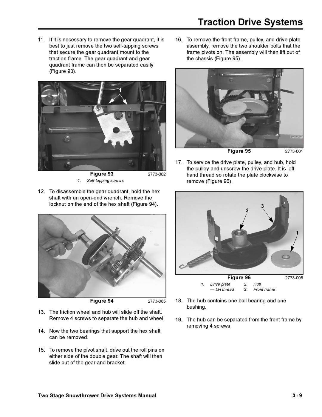 Toro 38065, 38080 manual Self-tapping screws 