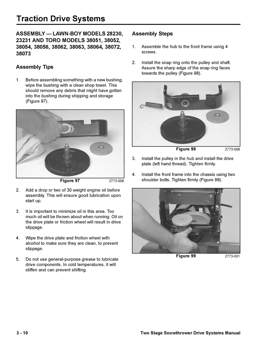 Toro 38080, 38065 manual Assembly Steps 