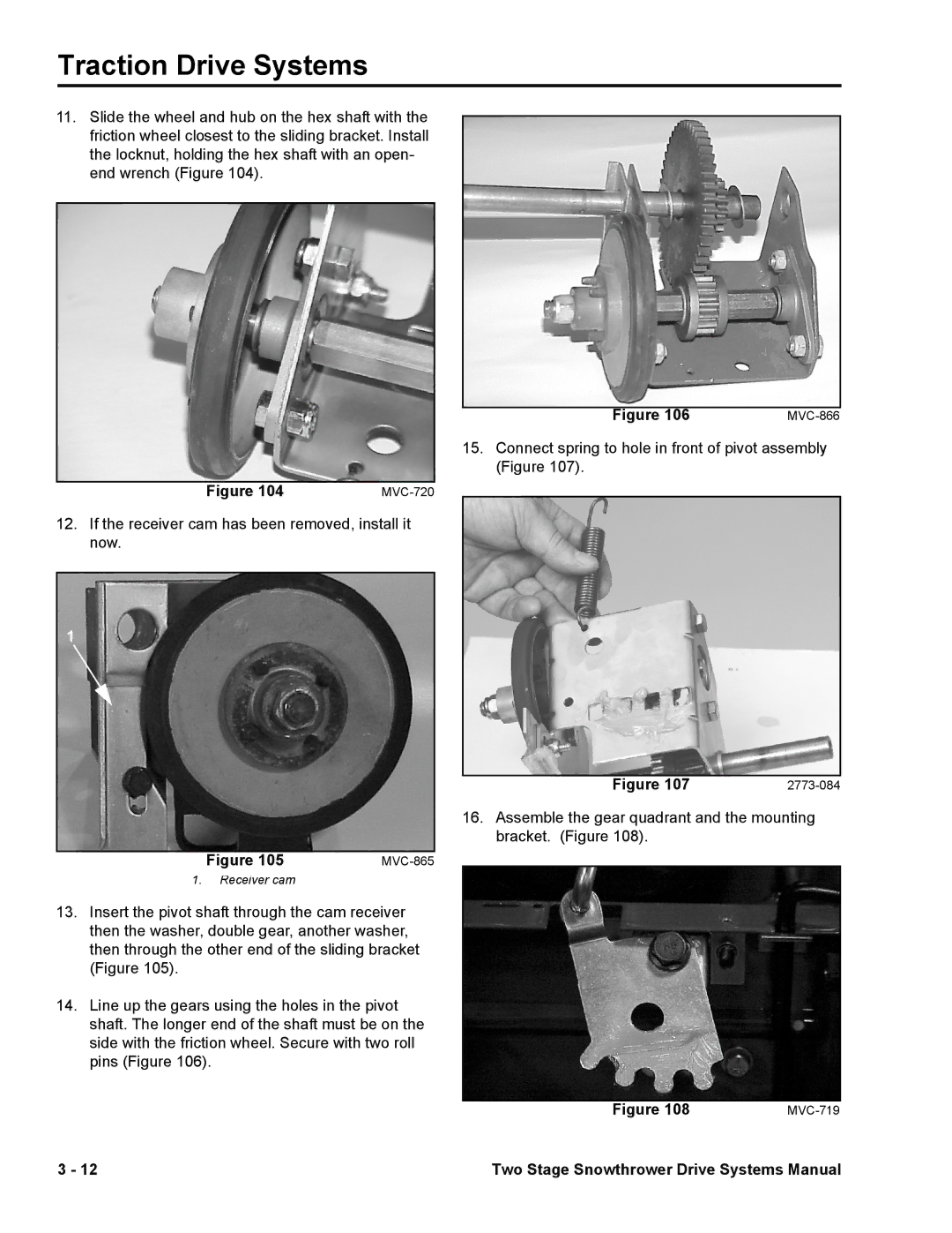 Toro 38080, 38065 manual If the receiver cam has been removed, install it now 