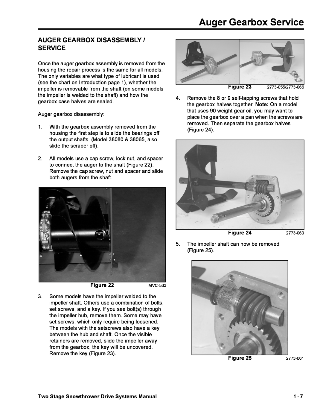 Toro 38065, 38080 Auger Gearbox Disassembly / Service, Auger Gearbox Service, Two Stage Snowthrower Drive Systems Manual 