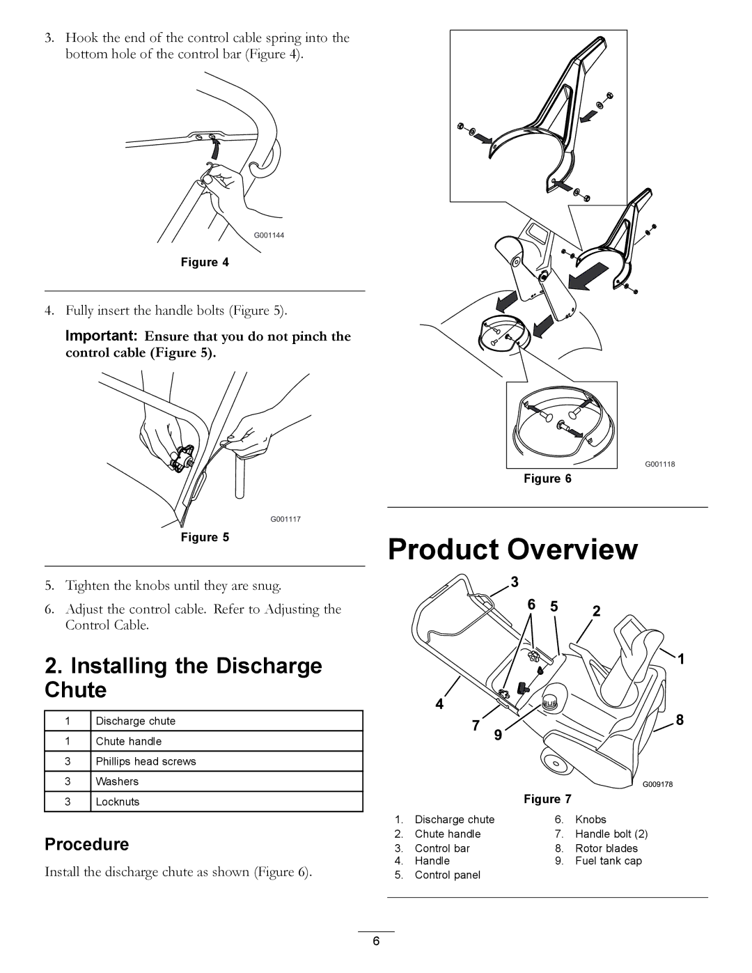 Toro 38515 owner manual Product Overview, Installing the Discharge Chute 