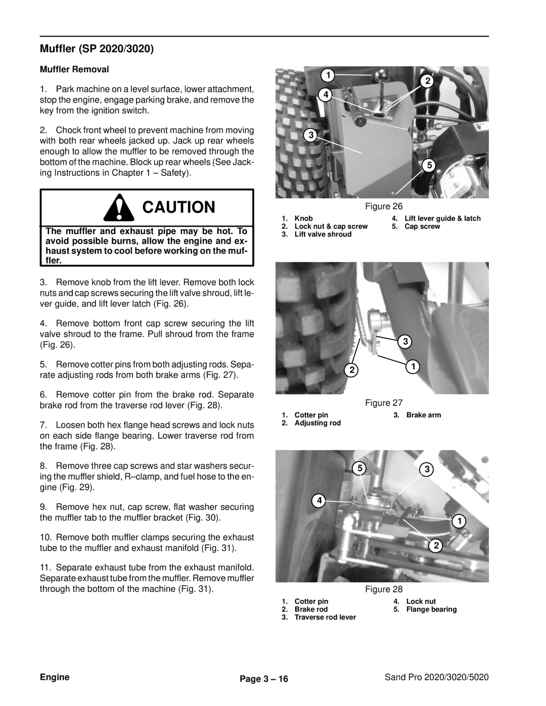 Toro 5020 service manual Muffler SP 2020/3020 