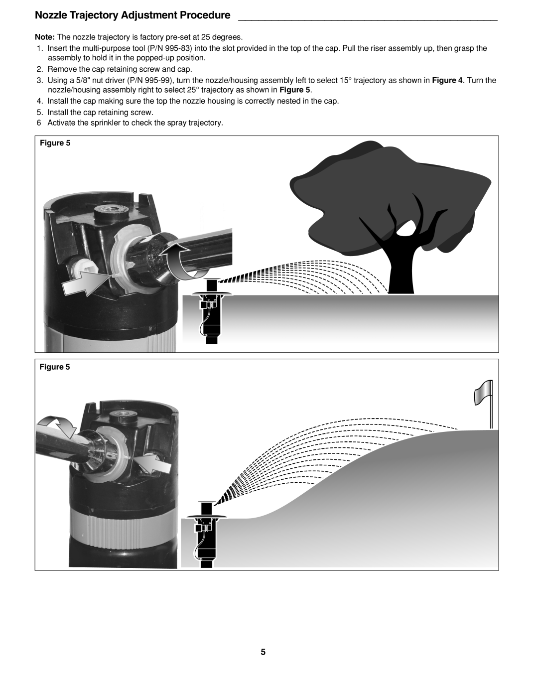 Toro DT34, DT54 specifications Nozzle Trajectory Adjustment Procedure 