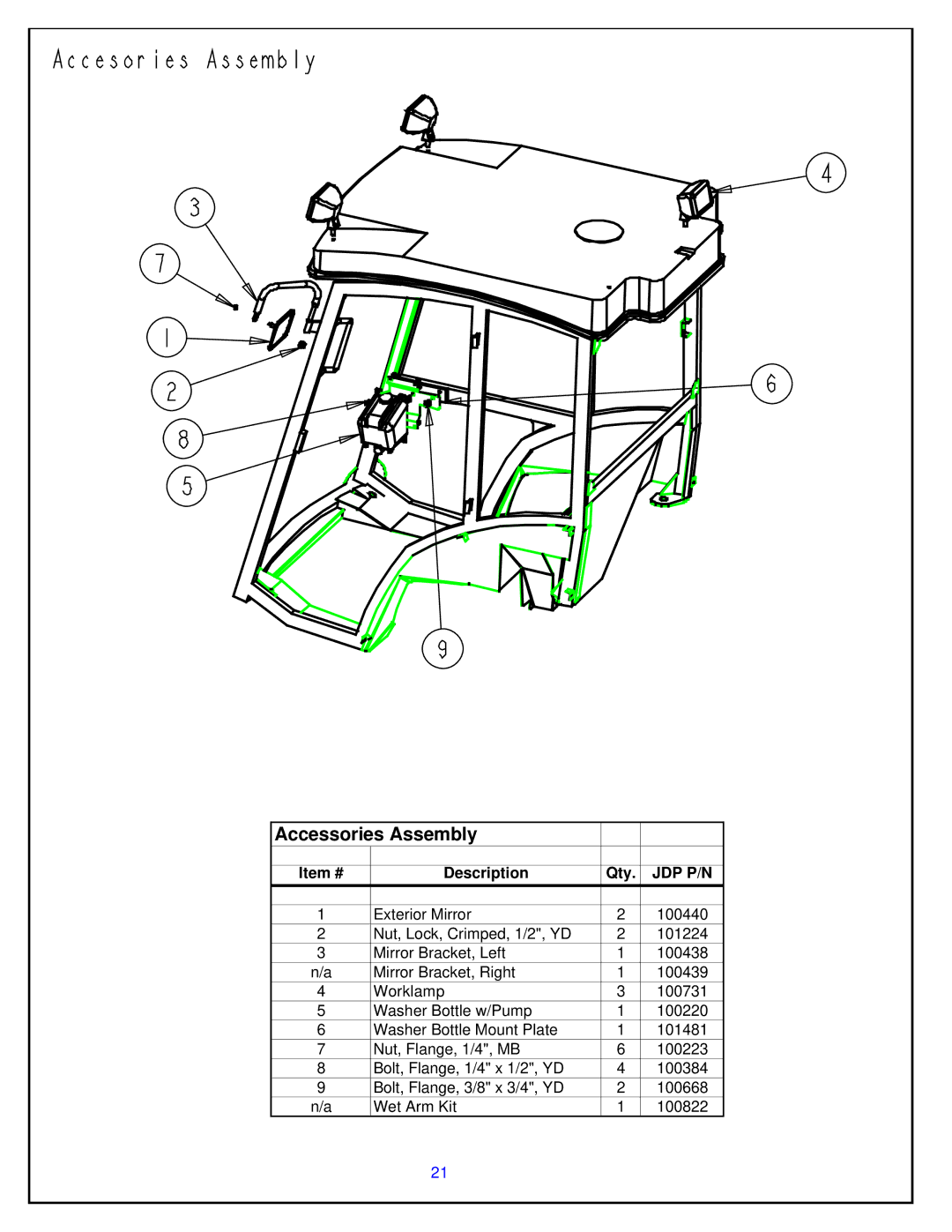 Toro 30391, ROPS HARD CAB manual Accessories Assembly 