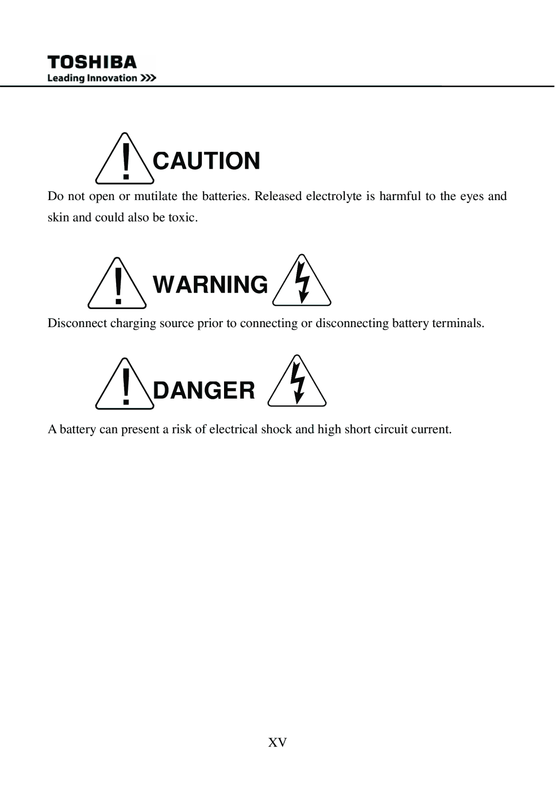 Toshiba 1000 user manual 