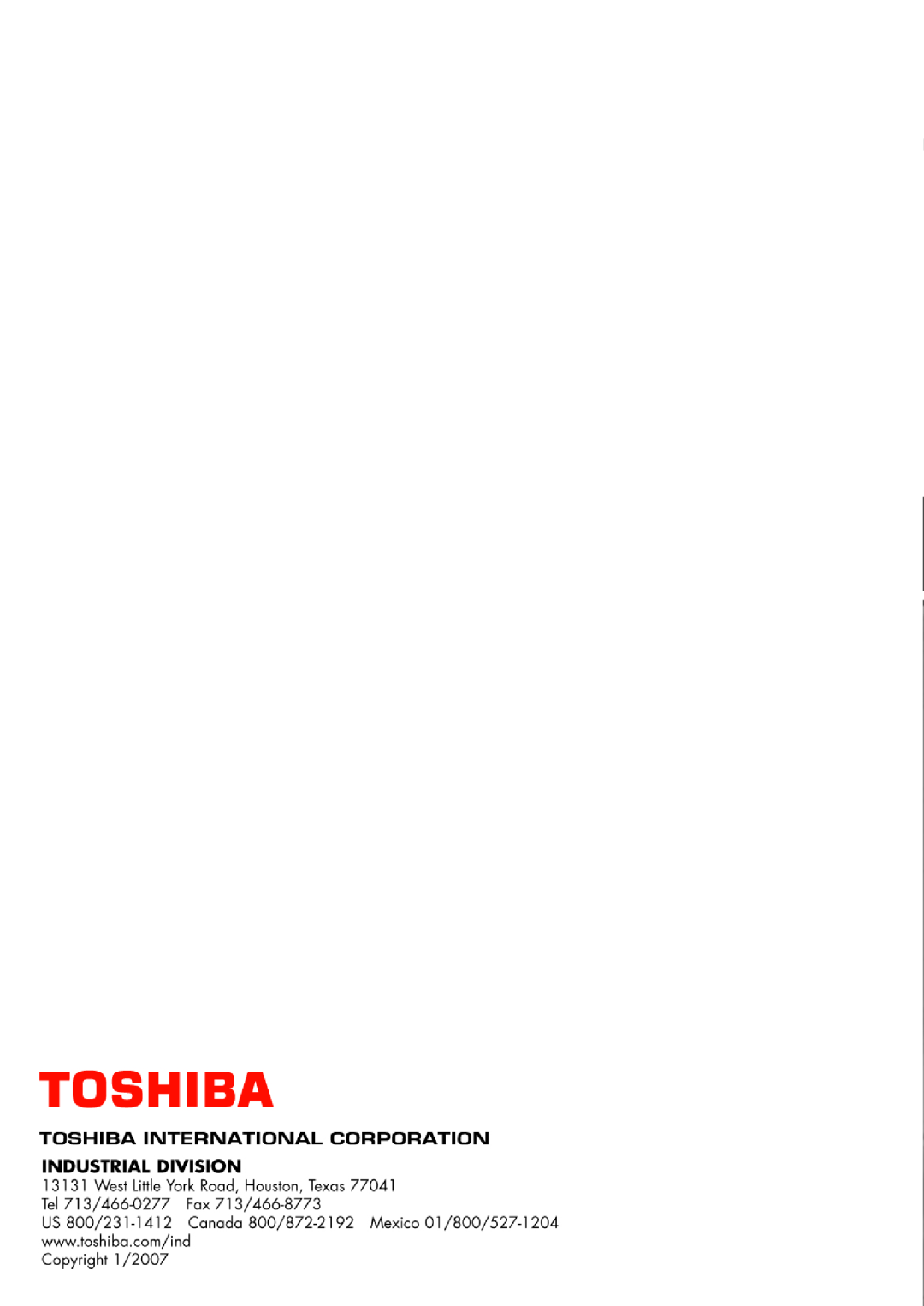 Toshiba 1000 manual 
