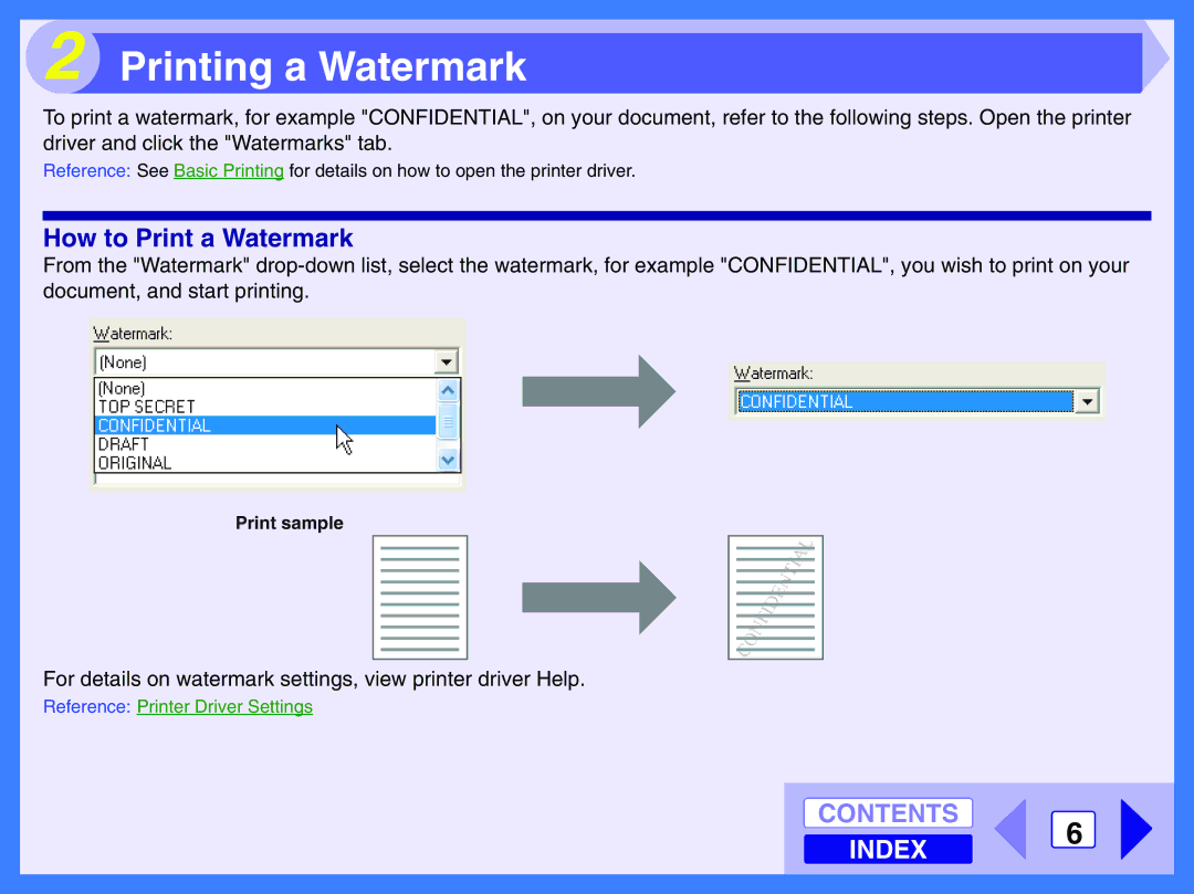 Toshiba 120 manual Printing a Watermark, How to Print a Watermark 