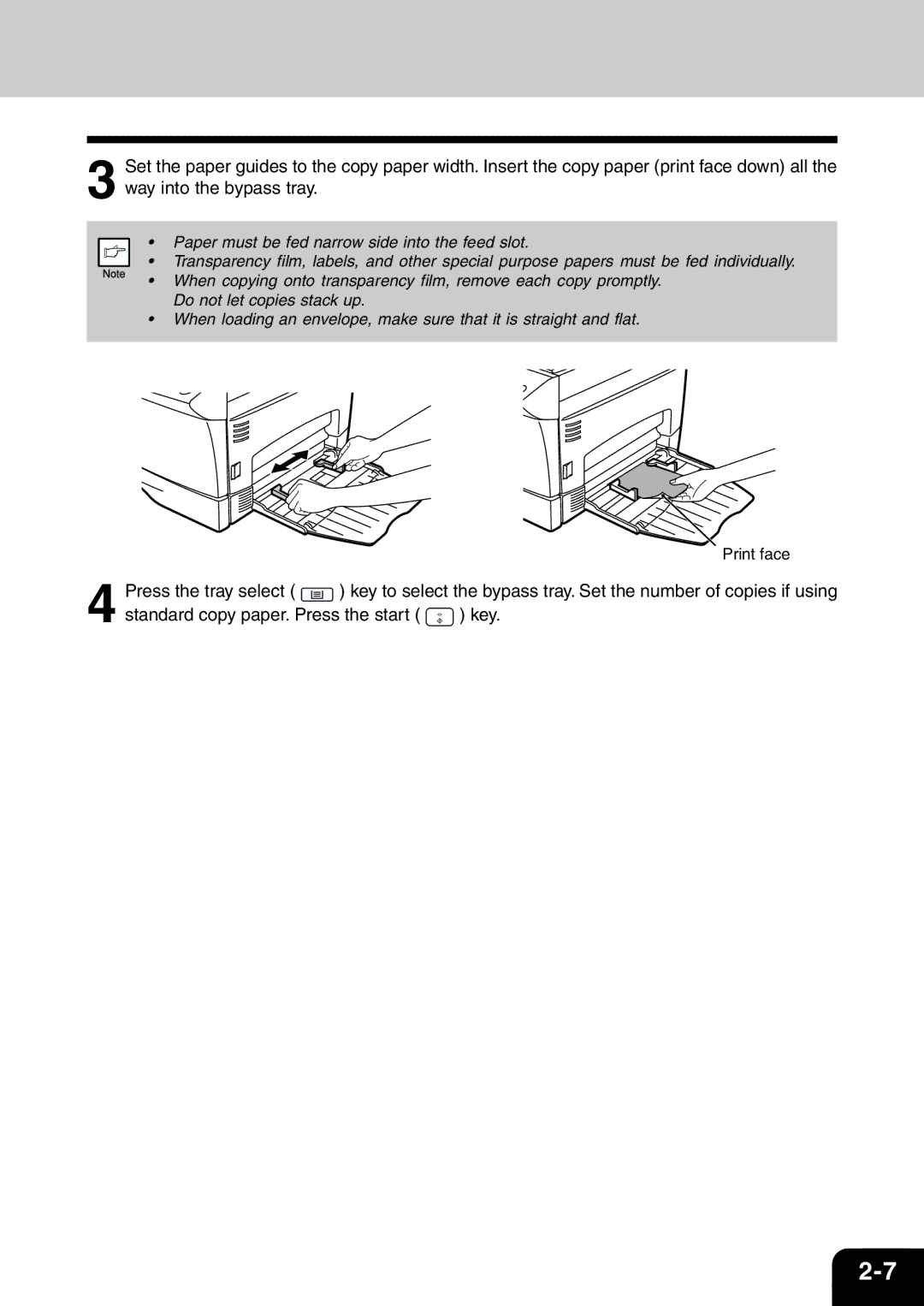 Toshiba 120/150 manual Print face 