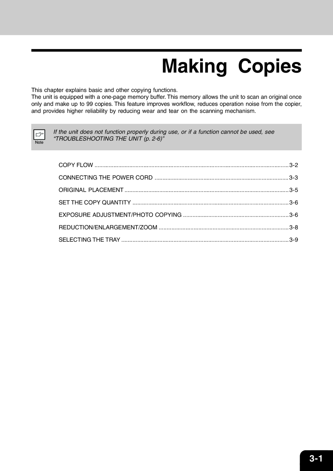 Toshiba 120/150 manual Making Copies 