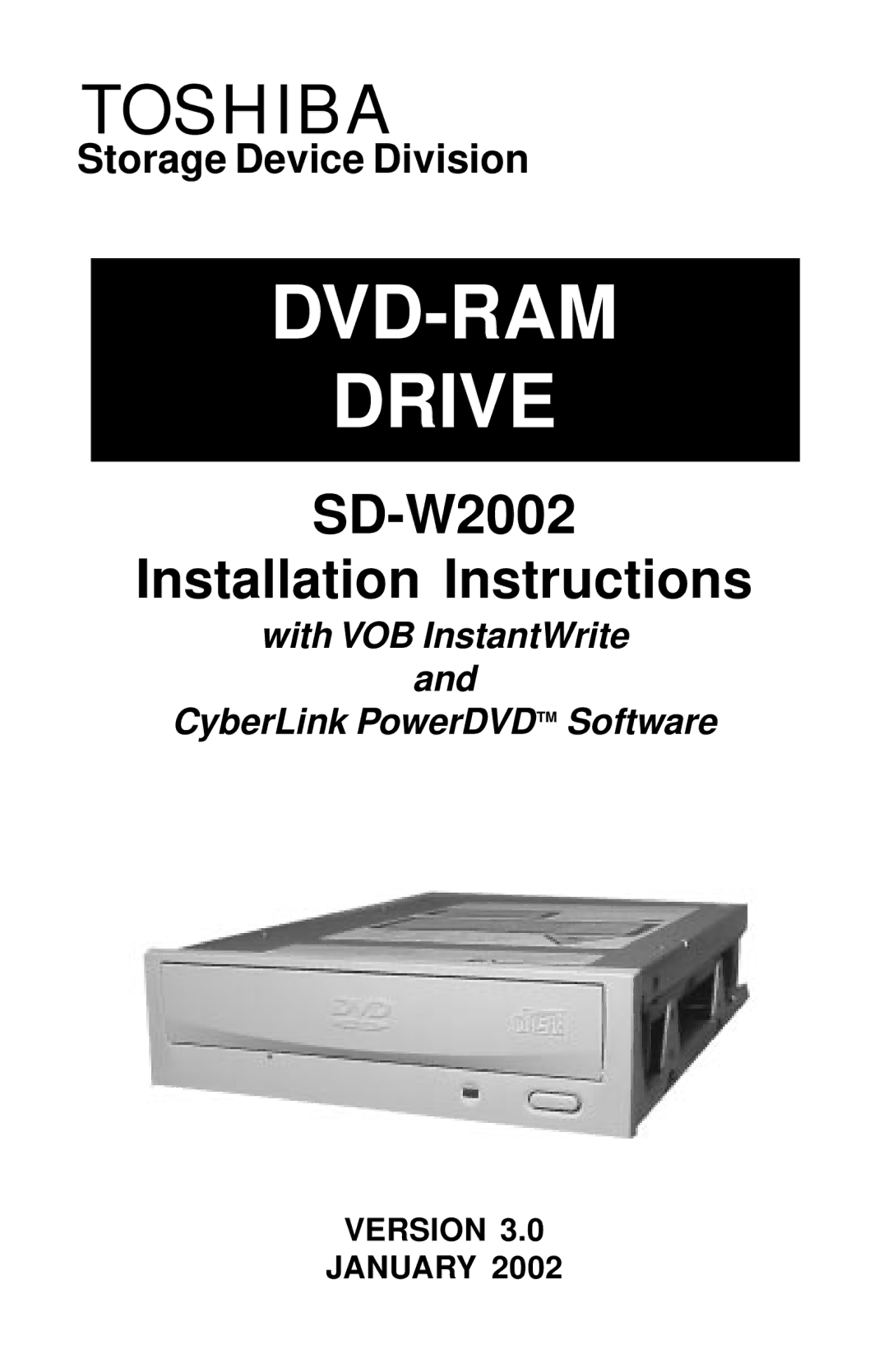 Toshiba 1202kit installation instructions DVD-RAM Drive 