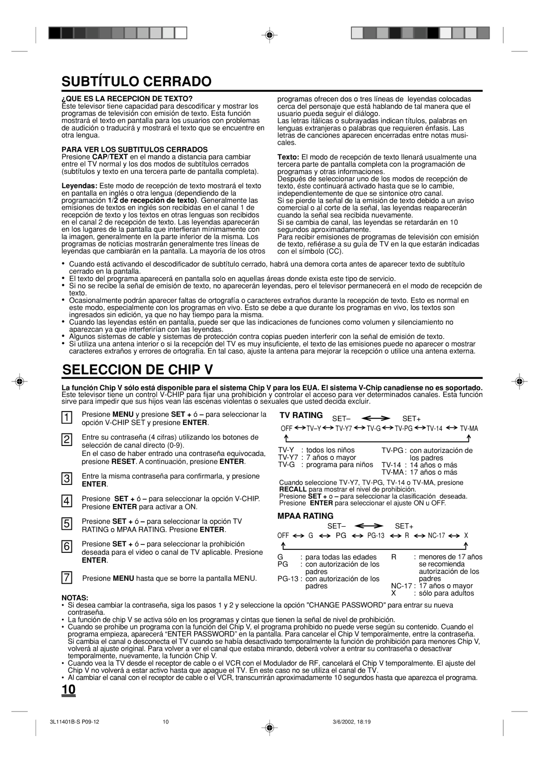 Toshiba 13A22 manual Subtítulo Cerrado, Seleccion DE Chip, ¿QUE ES LA Recepcion DE TEXTO?, Para VER LOS Subtitulos Cerrados 