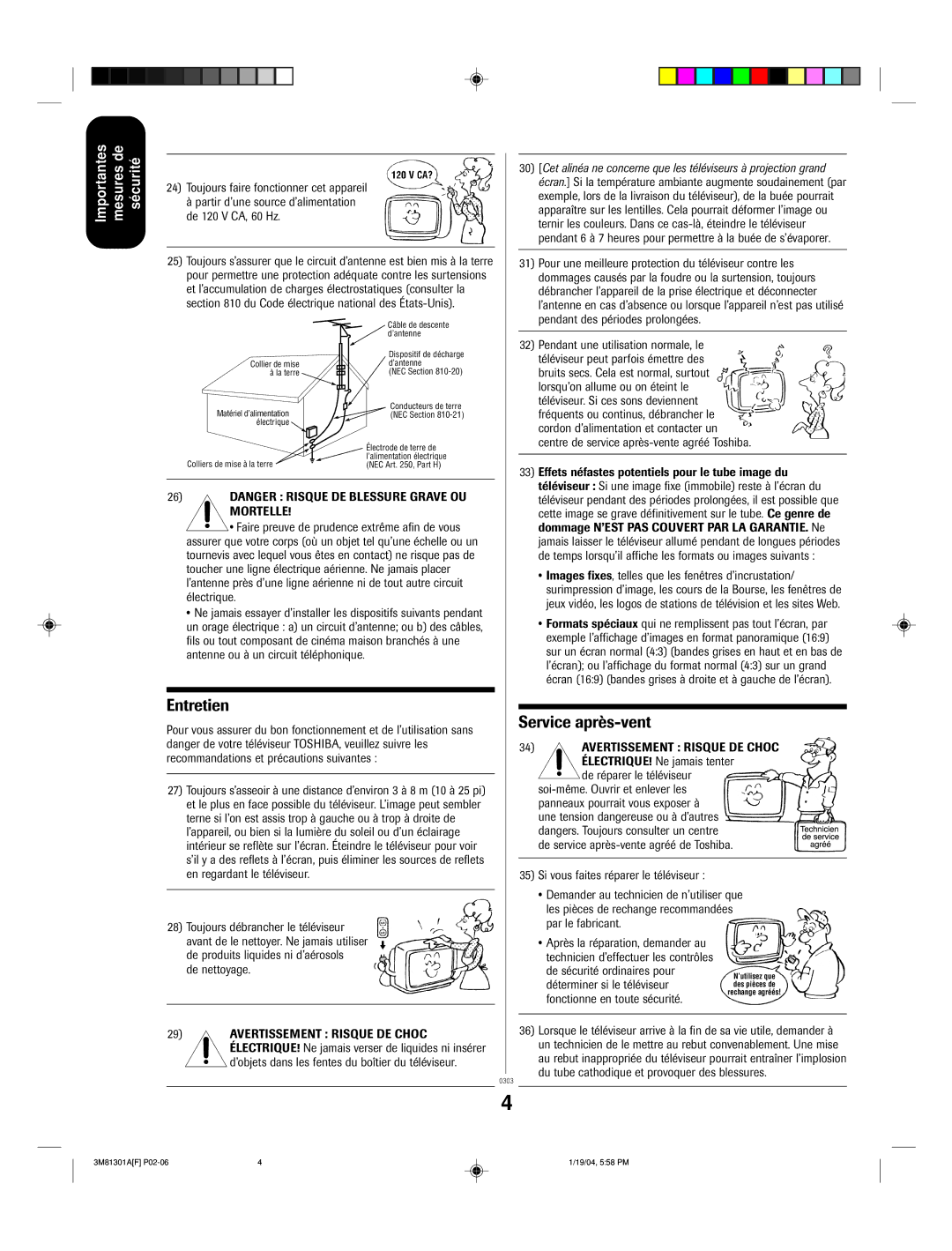 Toshiba 14AF44 appendix Entretien 