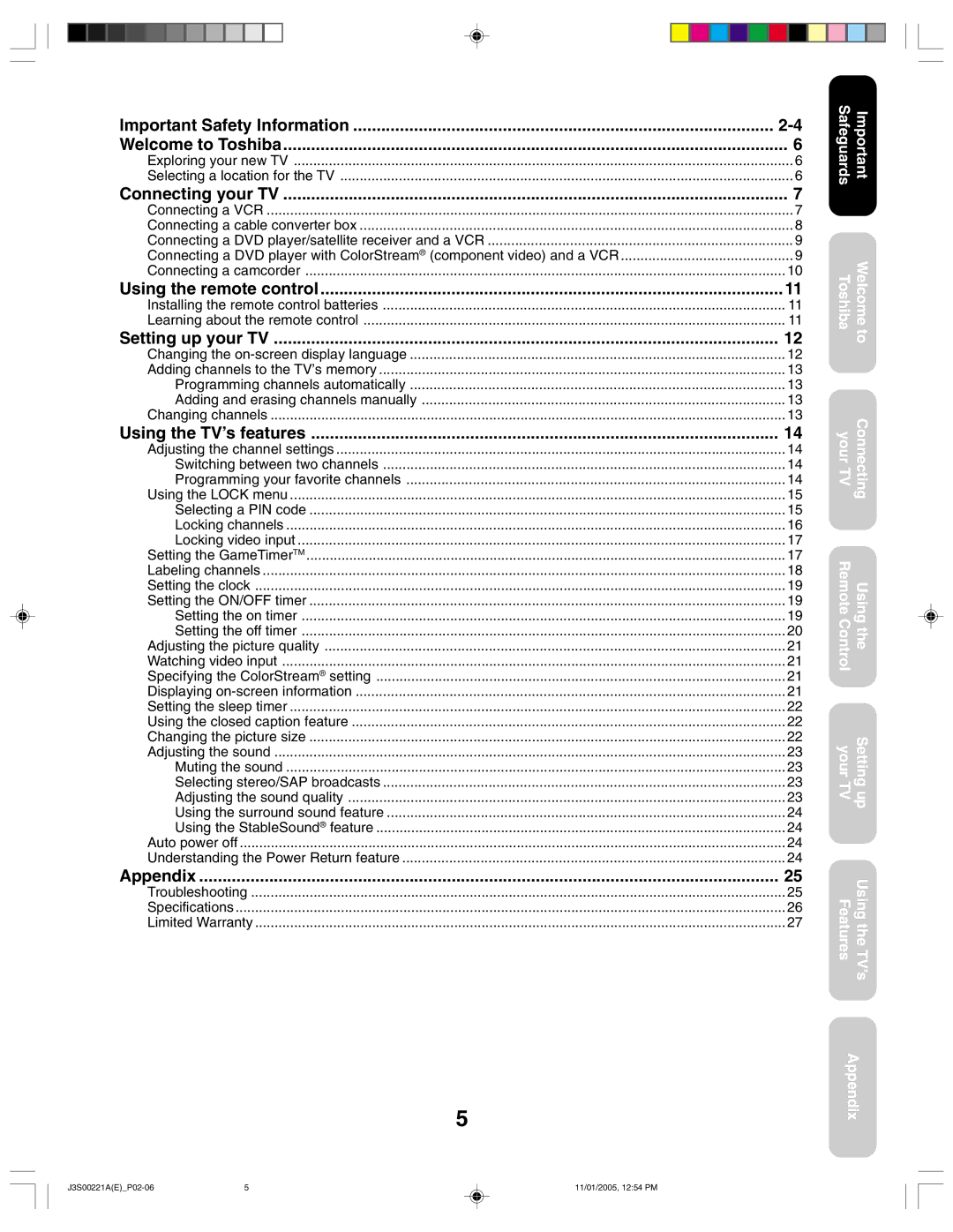 Toshiba 14AF45C, 20AF45C Exploring your new TV Selecting a location for the TV, Changing channels, Using the Lock menu 