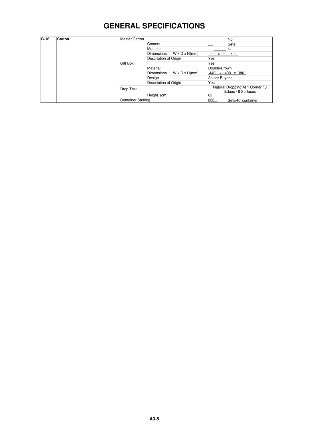 Toshiba 14N21NS service manual Carton 