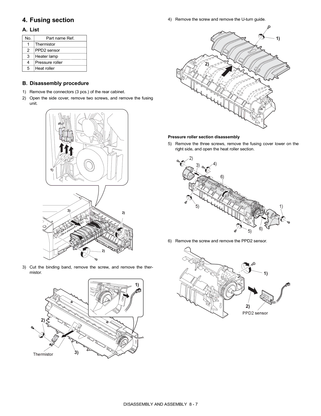 Toshiba e-STUDIO120, 150, [DP-1210, 1510] manual Thermistor +5 1!!6!#% # $% #!!!!% 22% PPD2 sensor 