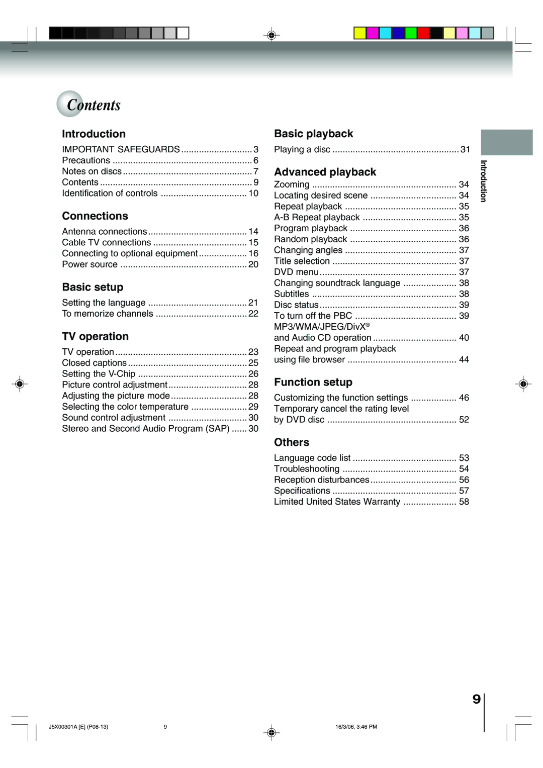 Toshiba 15DLV16 owner manual Contents 